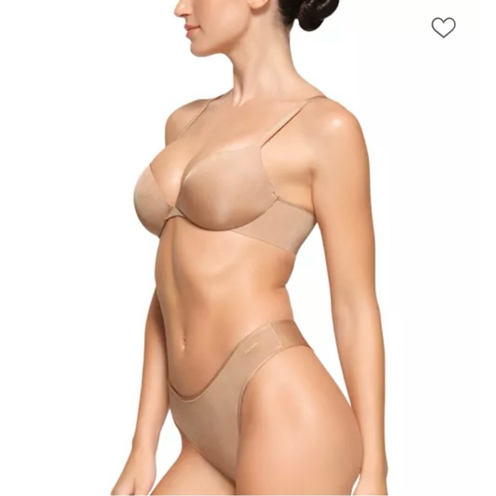 Skims Ultimate Push-up Plunge Bra brand new with tags size 34C in color Clay - Picture 4 of 9